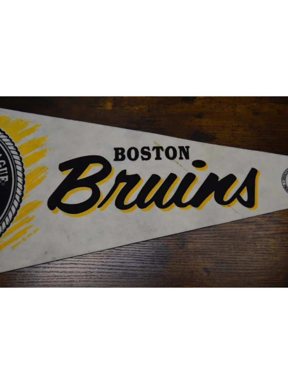 Vintage Boston Bruins NHL Pennant Hockey Memorabilia 30 inches